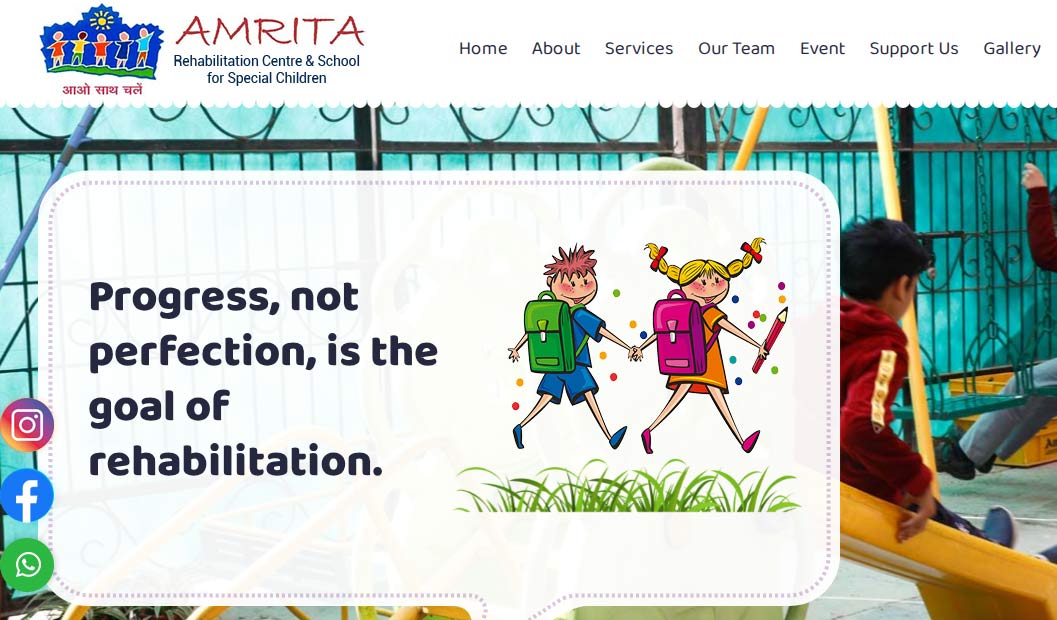 Website design project: amrita school for special children