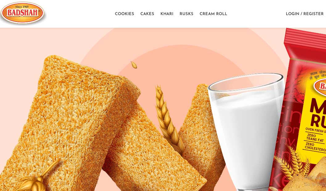 Website design project: badshah products