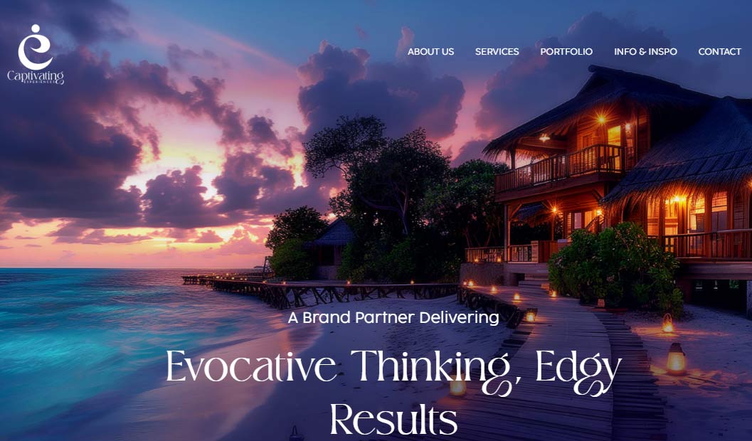 Website design project: captivating experiences consulting