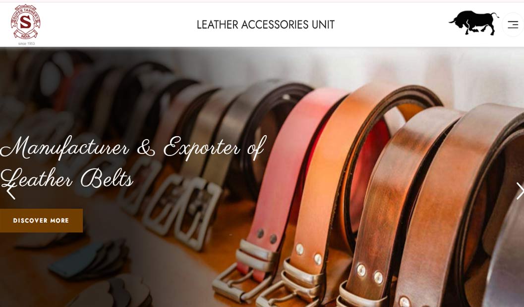 Website design project: leather accessories unit