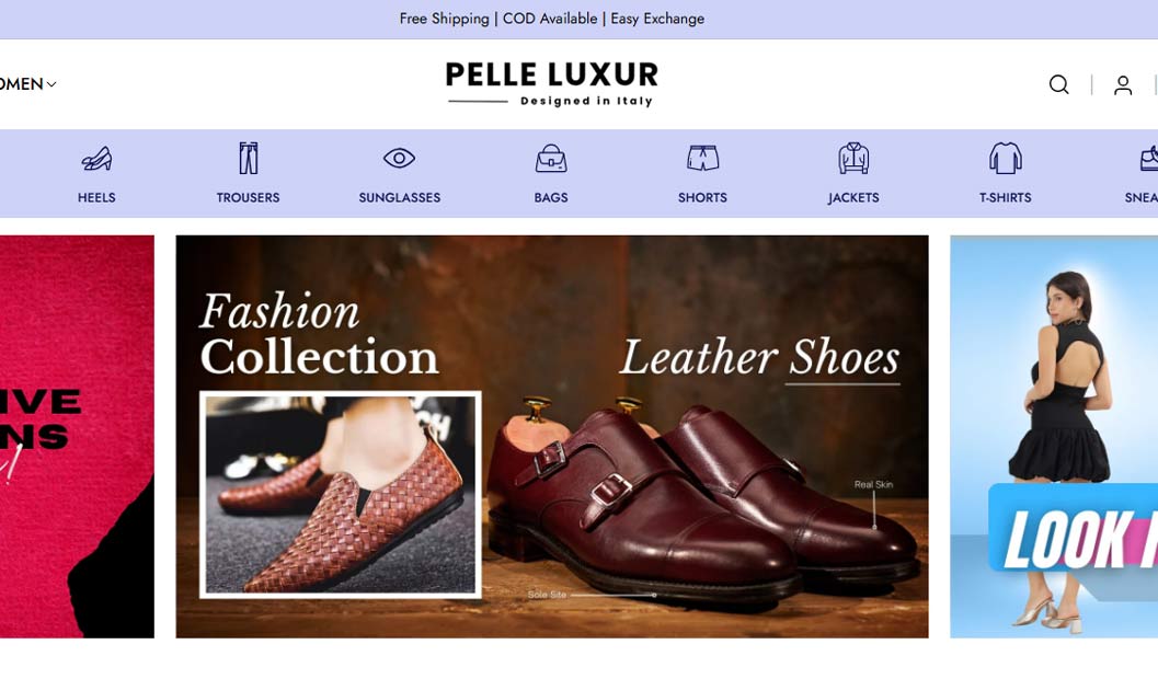 Website design project: pelle luxur