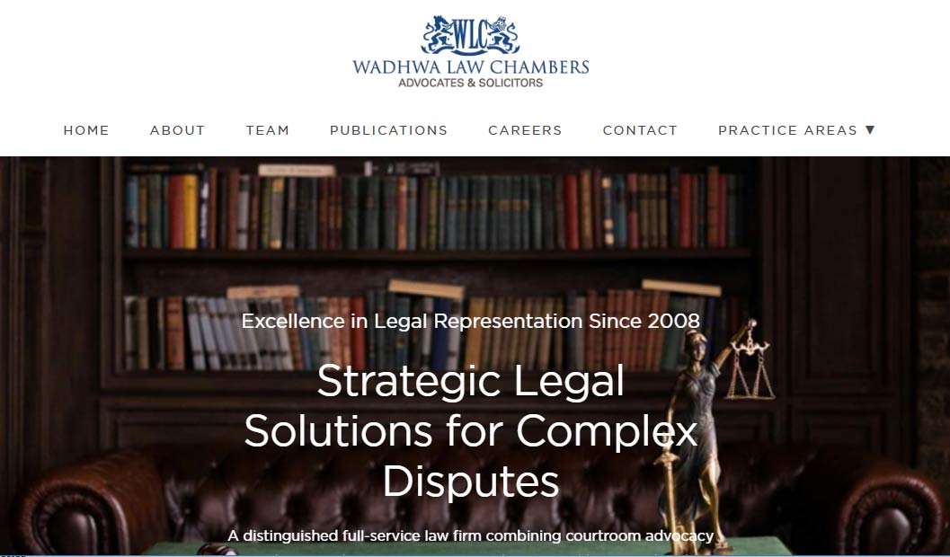 Website design project: wadhwa law chambers